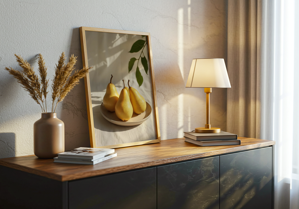 Elegant Pear poster visad rakt fram – Bozetto affisch i hög tryckkvalitet i hög tryckkvalitet