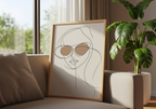 Stylish Sunglasses Line – affisch med stilfullt motiv från Bozetto i hög kvalitet