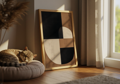 Abstract Brown Shapes Poster