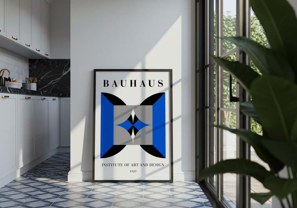 Bauhaus Symmetrical Design – affisch med stilfullt motiv från Bozetto i hög kvalitet