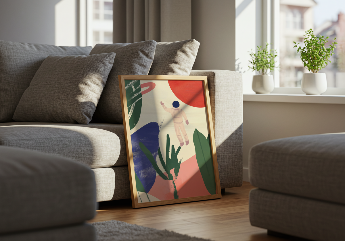 The Astronaut’s Eden poster visad rakt fram – Bozetto affisch i hög tryckkvalitet