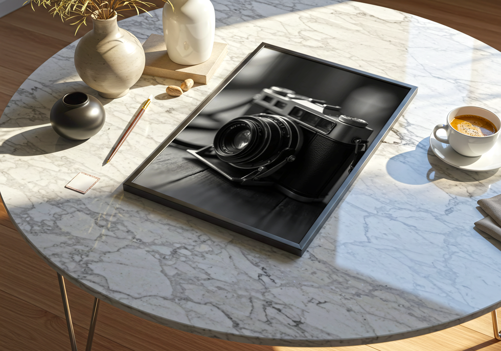 Old School Camera poster visad rakt fram – Bozetto affisch i hög tryckkvalitet i hög tryckkvalitet